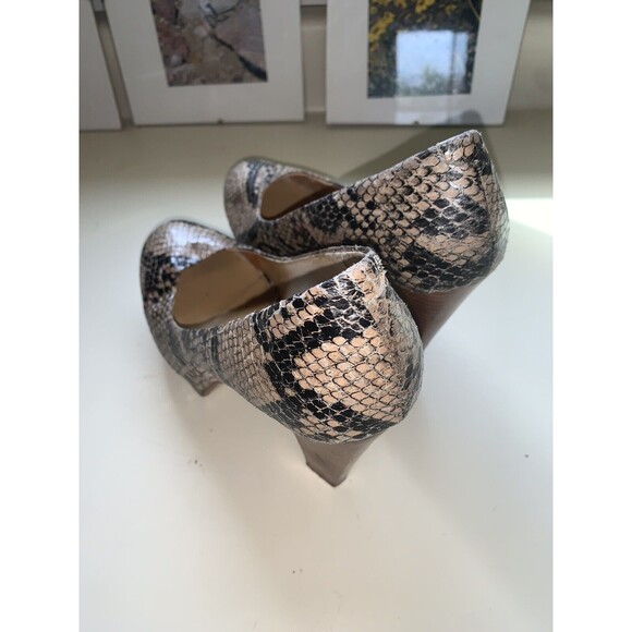 Chinese Laundry Chrissy Snakeskin Faux Python Natural Platform Pumps Heels Sz 9 - Picture 3 of 10